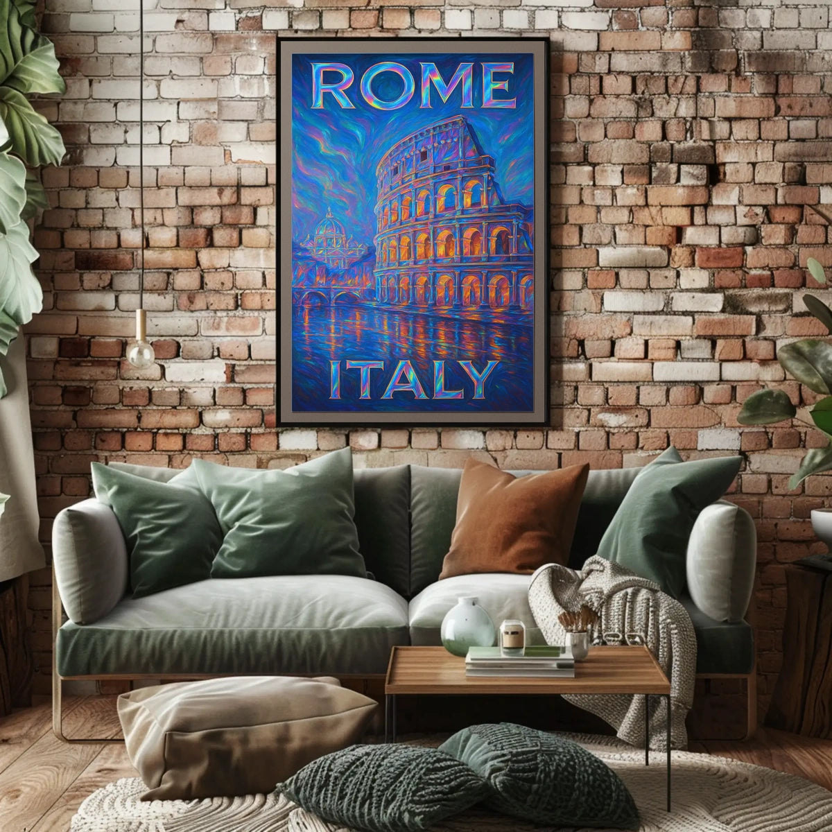 Rome, Italy Vibrant Landmarks Poster