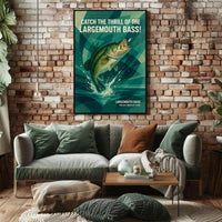 Fishing Adventure Vintage Style Sports Poster