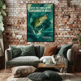 Fishing Adventure Vintage Style Sports Poster