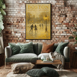 Boston Snowfall On The Common Poster