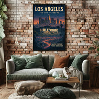 Los Angeles Dreams: Hollywood Sign & Skyline Poster