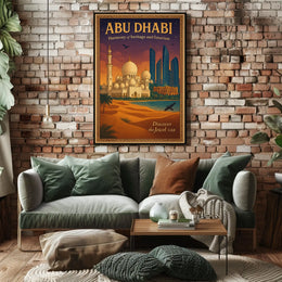 Abu Dhabi Harmony in Architectural Cityscape Urban or Cityscape Poster