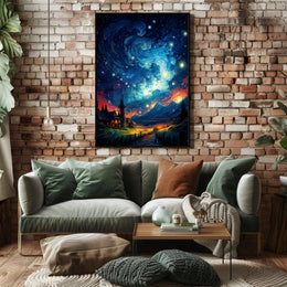 Starry Night Dreamscape Poster