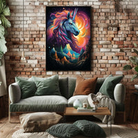 Majestic Unicorn Fantasy Art Poster for Walls