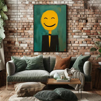 Smiley In A Suit Poster Whimsical Wall Art Print