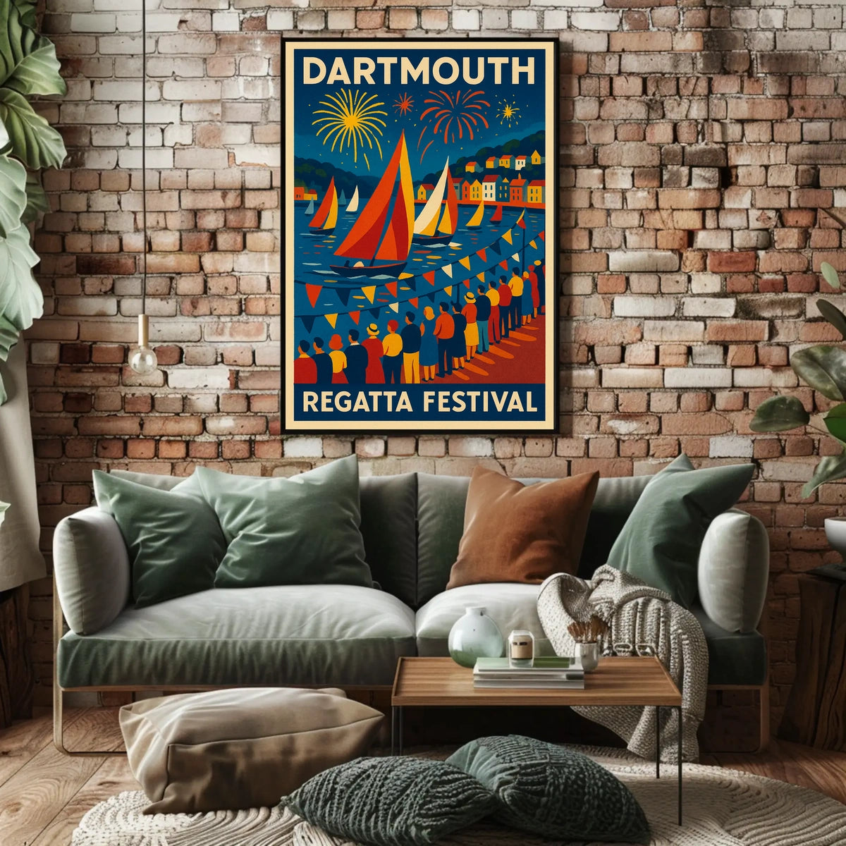Dartmouth Regatta Festival Fireworks & Sails Travel Poster