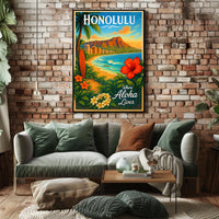 Honolulu Where Aloha Lives Poster