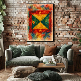 Vibrant Abstract Flag Poster