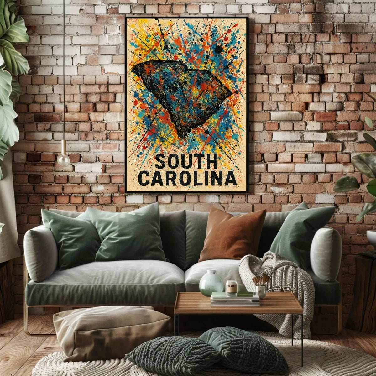 South Carolina Splash Poster