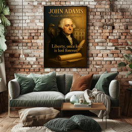 John Adams Vintage Patriotic Historical or Presidential Poster PosterGoat