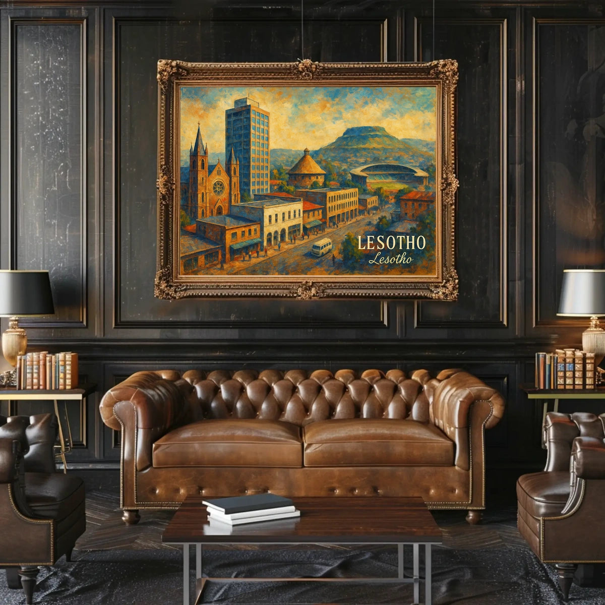 Lesotho Cityscape Poster