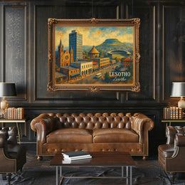 Lesotho Cityscape Poster