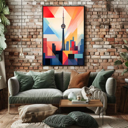 Toronto Modern Skyline Artistic Travel Poster