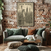 New York Cityscape Poster