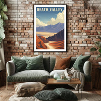 Death Valley Travel Poster Vintage National Park Print