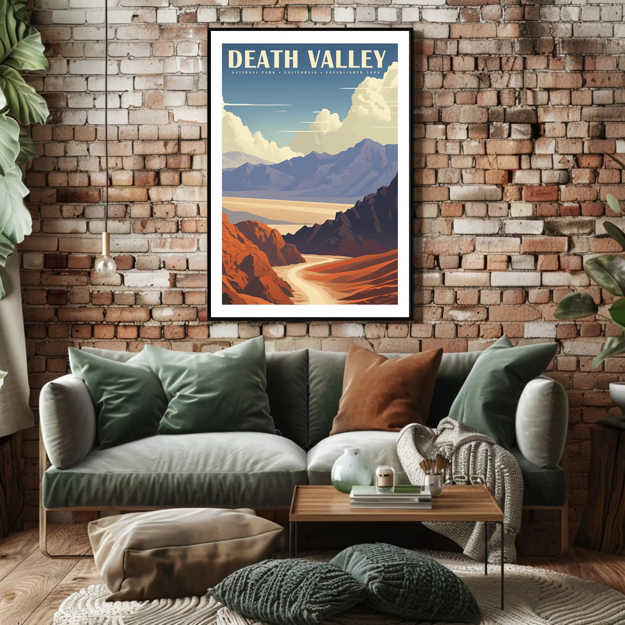 Death Valley Travel Poster Vintage National Park Print