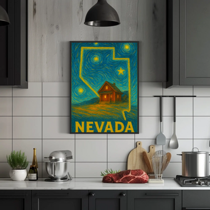 Nevada Starry Night Poster
