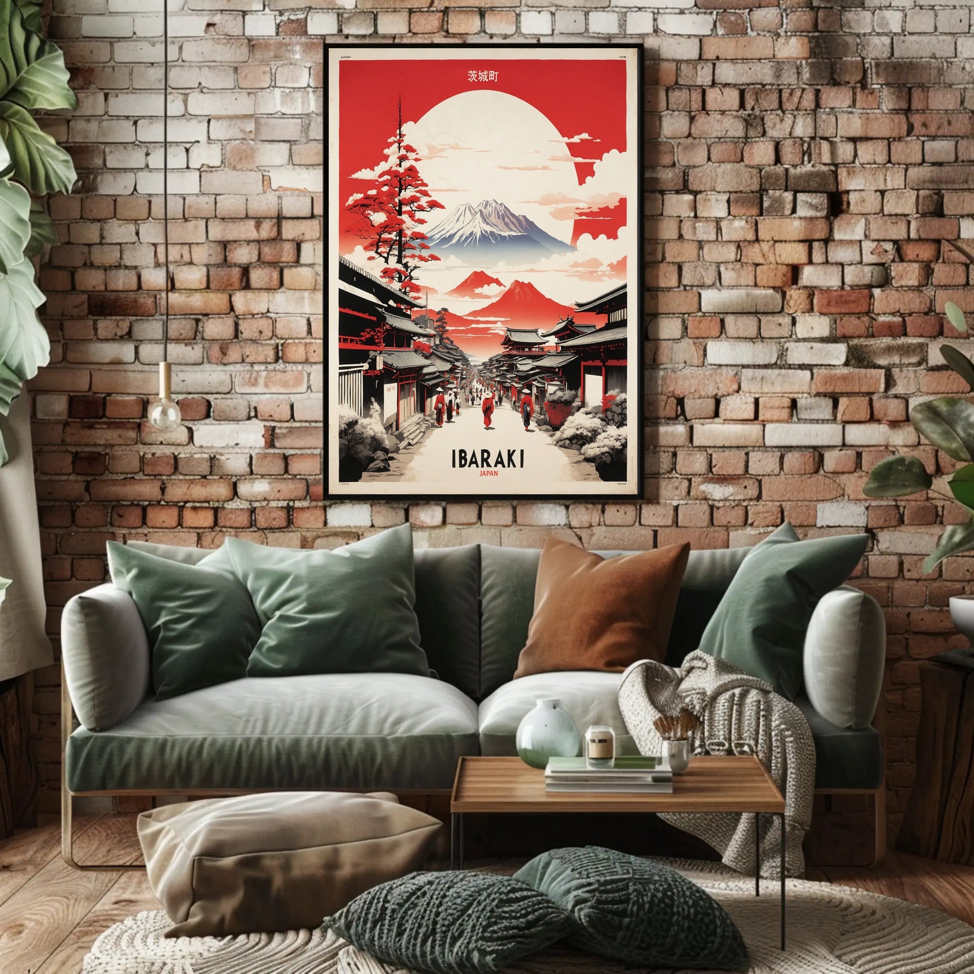 Traditional Japanese Street Scene Travel Poster