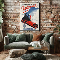 Célémark Ski Boots Advertisement Poster