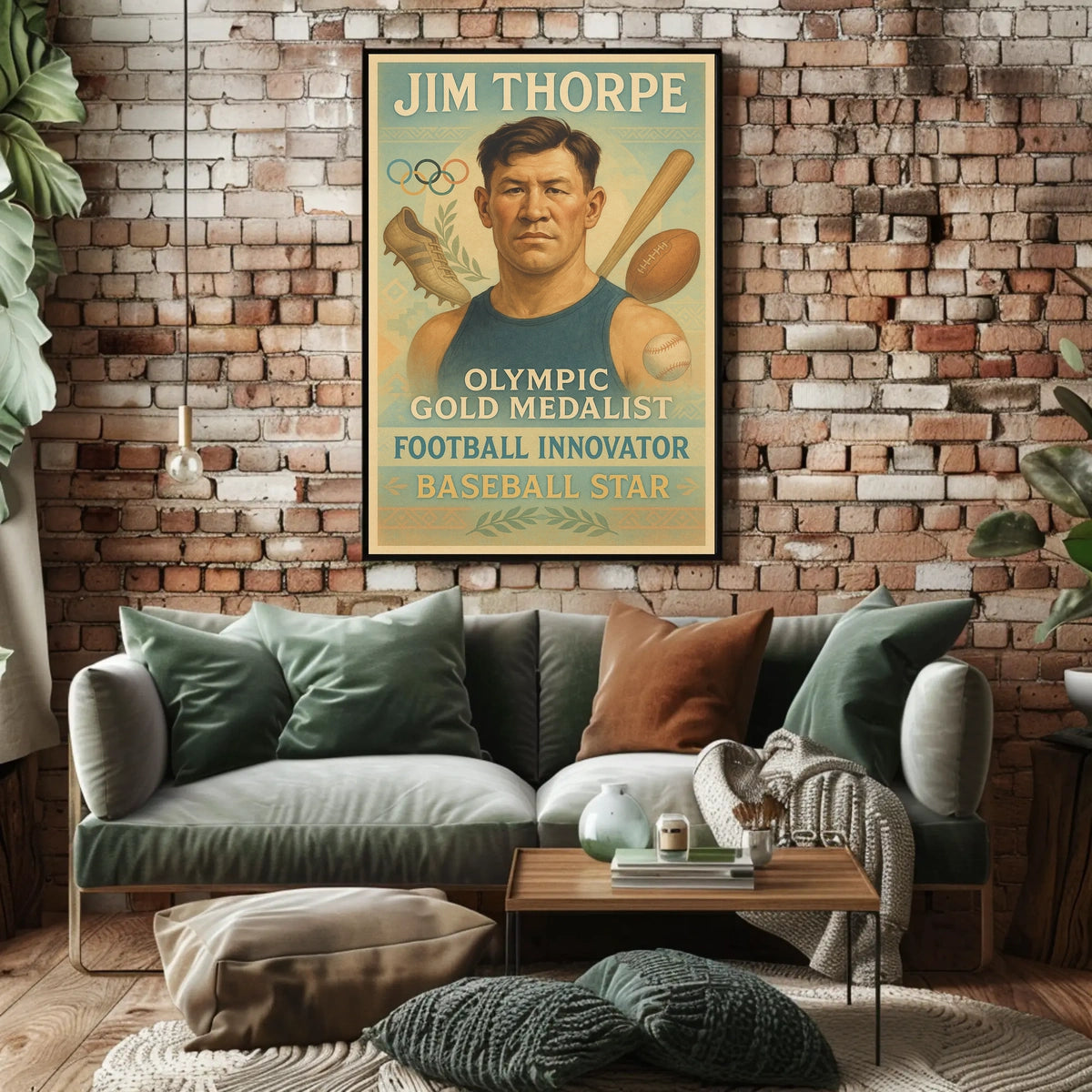 Celebrating a Sports Legend Jim Thorpe Poster