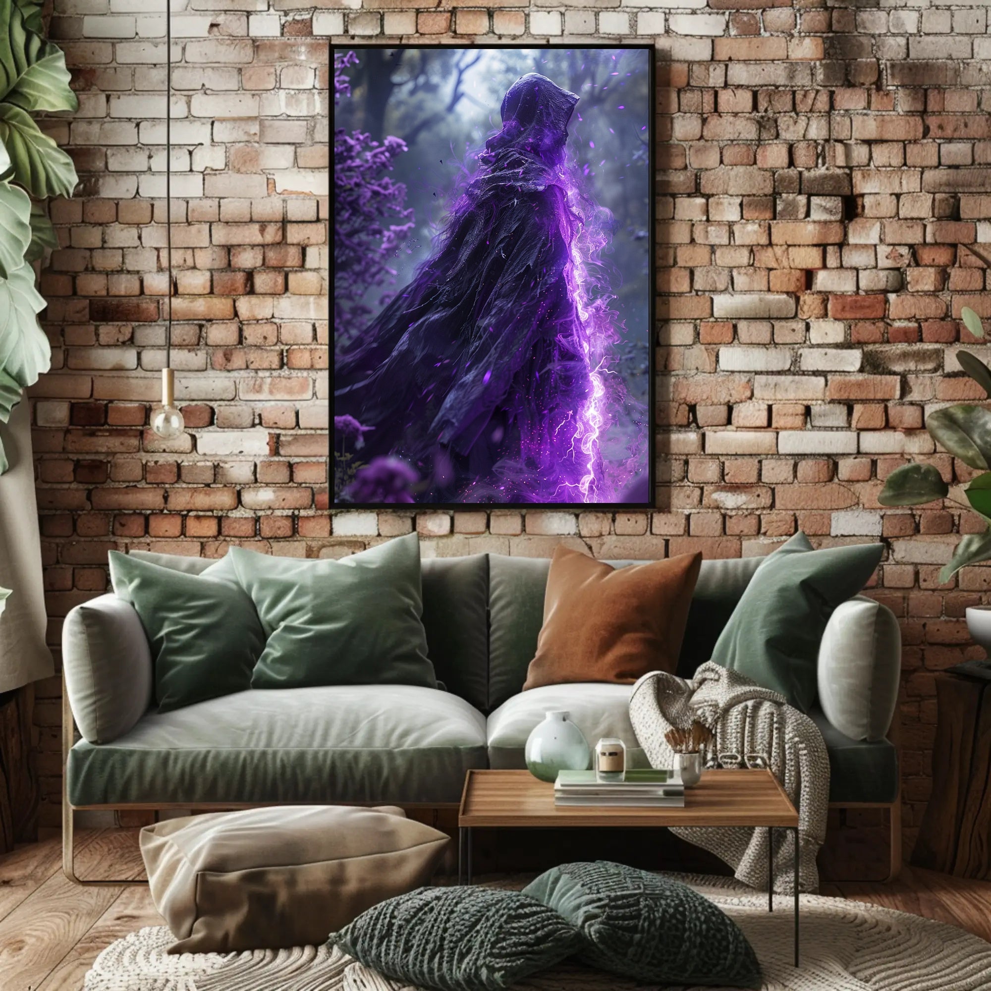 Enigmatic Figure in the Forest Art Print Poster for Home Decor PosterGoat