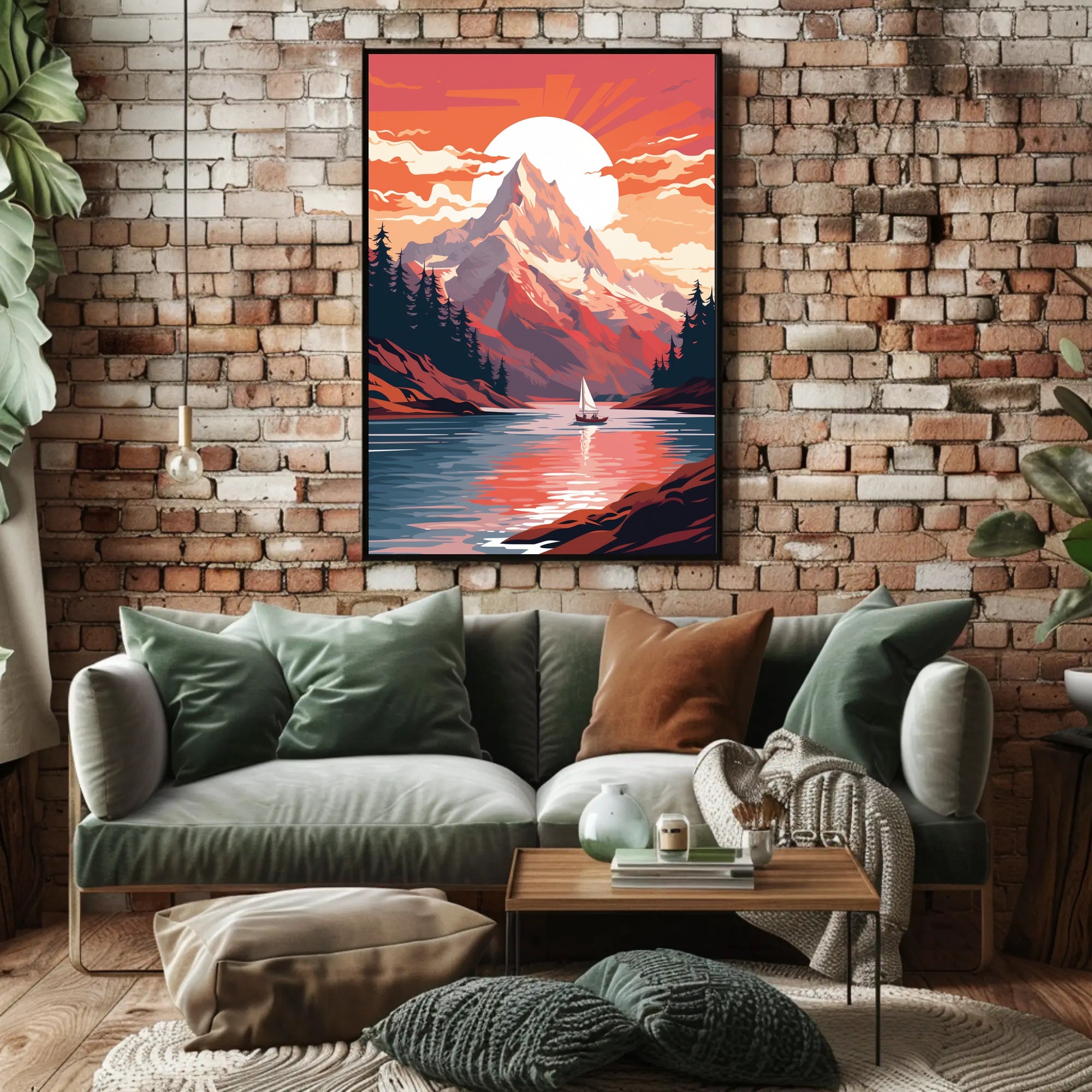 Serene Mountain Retreat Poster PosterGoat