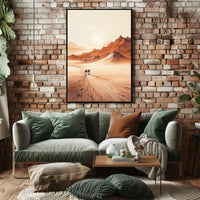 Sunset Ride Deserts Travel Poster