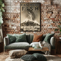 Fish Abundance NYC Vintage Public Health Poster PosterGoat