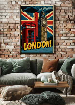Lively London Landmarks: A Pop Culture Poster