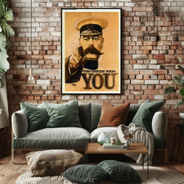 Vintage Military 'Your Country Needs You' Recruitment Poster