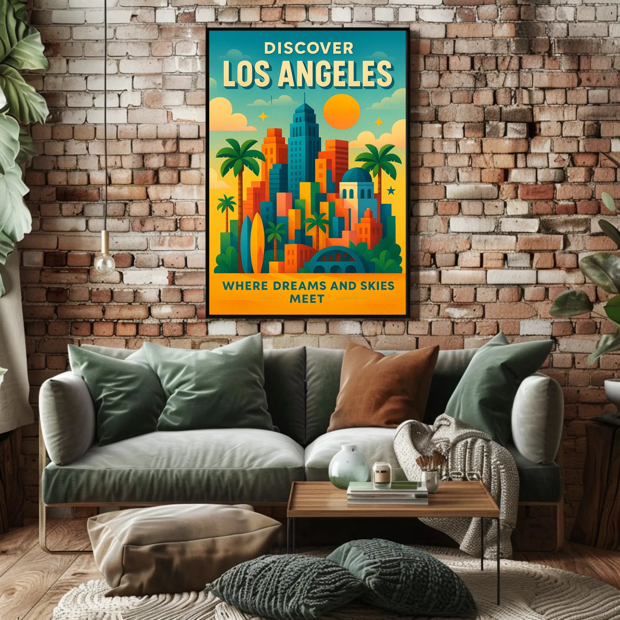 Discover Los Angeles Wall Art Print PosterGoat