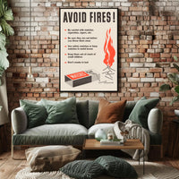 Fire Safety Precautions Poster PosterGoat