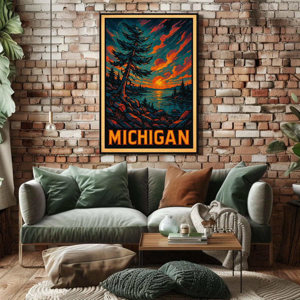 Michigan Sunset Poster