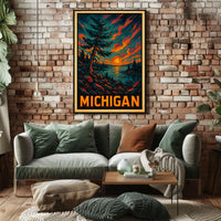 Michigan Sunset Poster