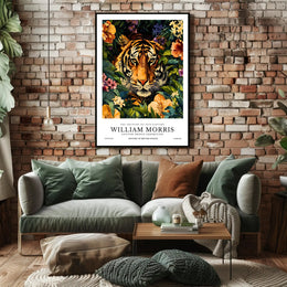William Morris Tiger Illustration Art Poster - Animal Poster
