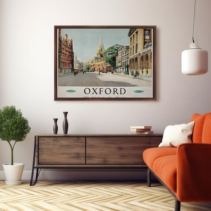 Oxford Travel by Train Poster