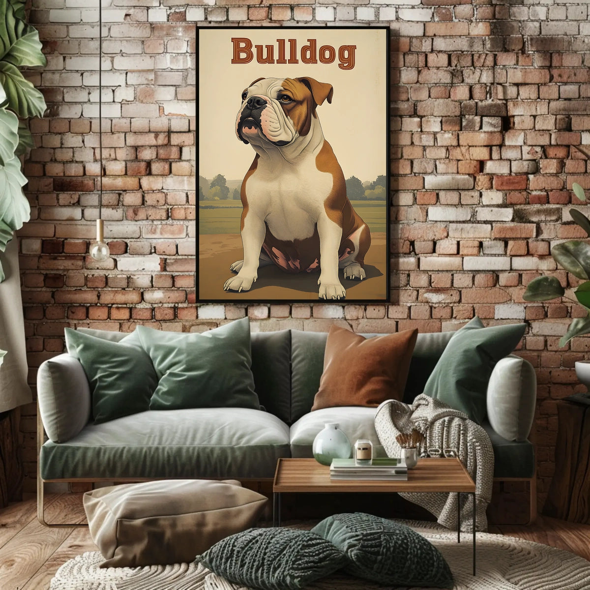 Bulldog Portrait Poster