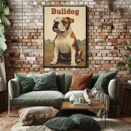 Bulldog Portrait Poster
