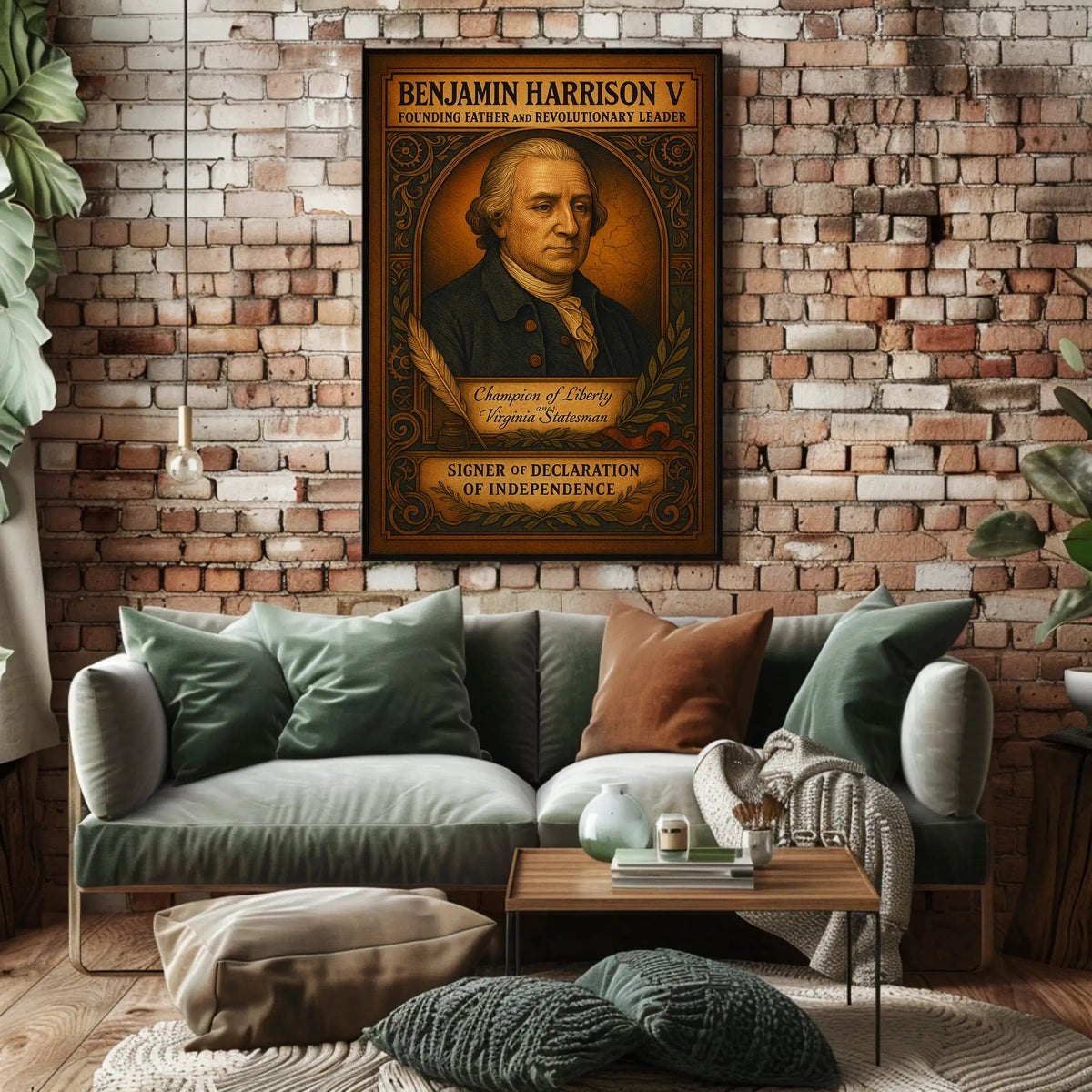 Benjamin Harrison V Founding Father Poster