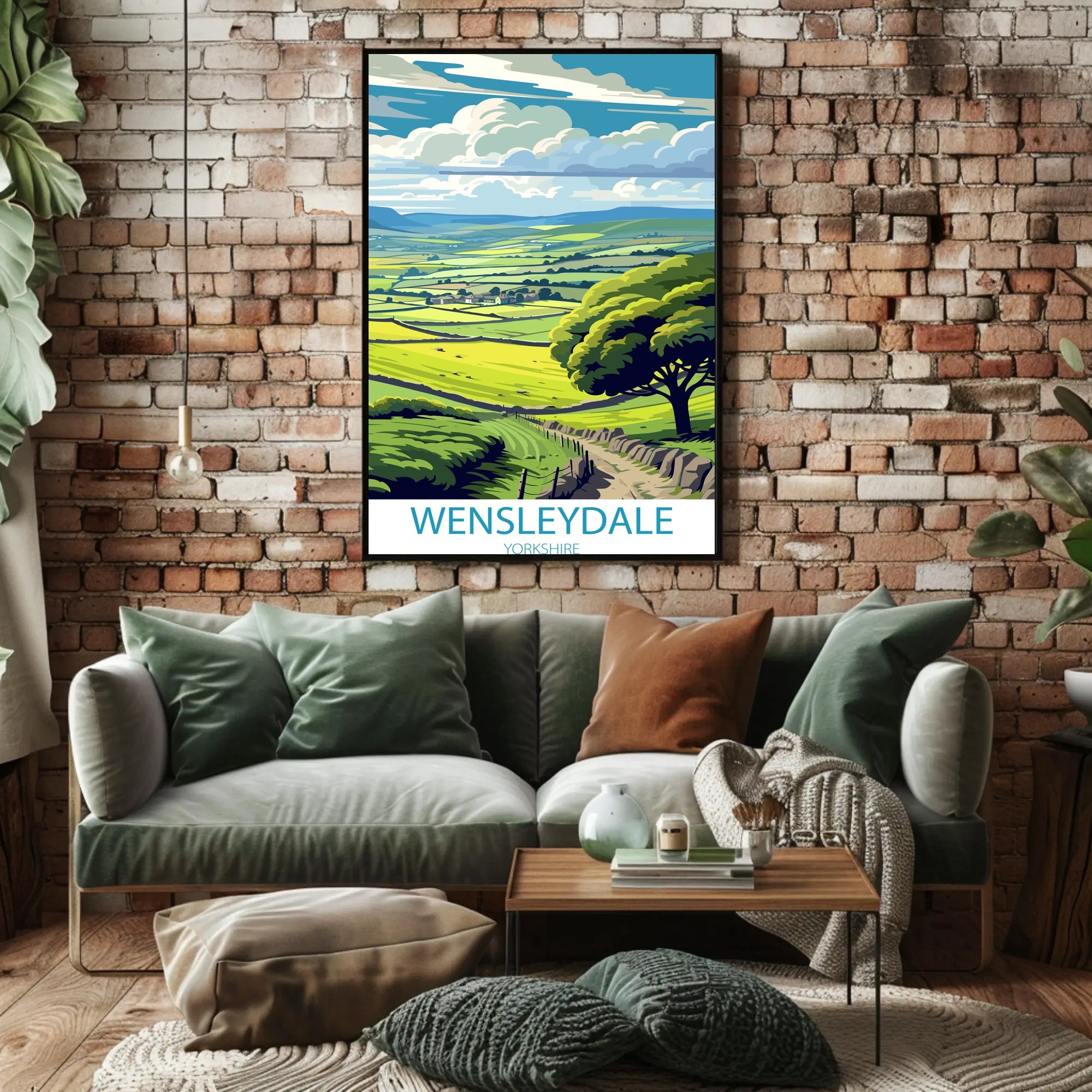 Wensleydale Tranquil Landscape Yorkshire Travel Poster