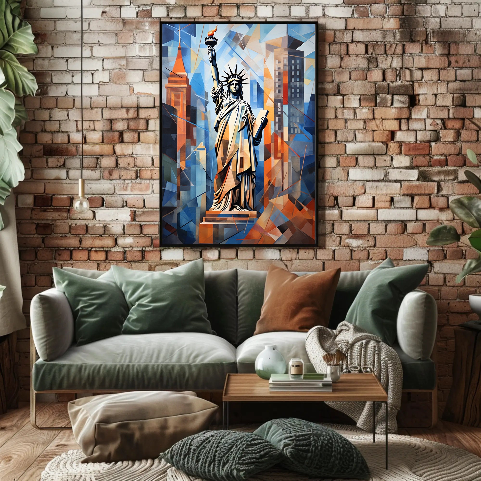 Statue Of Liberty Abstract Tribute Poster