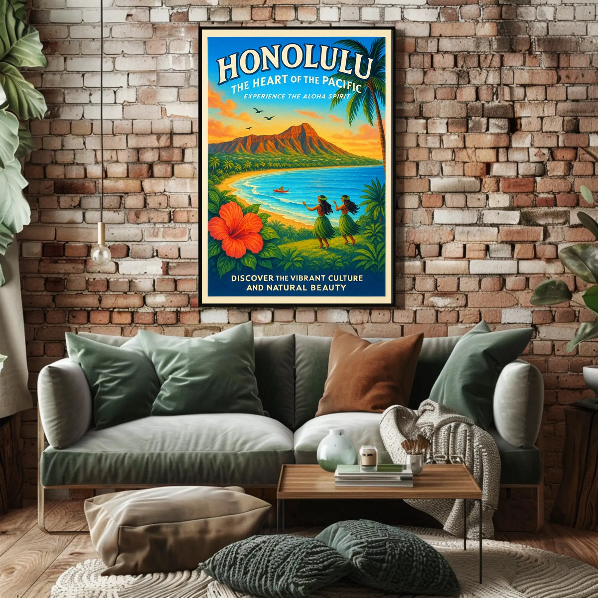 Honolulu The Heart of the Pacific Poster