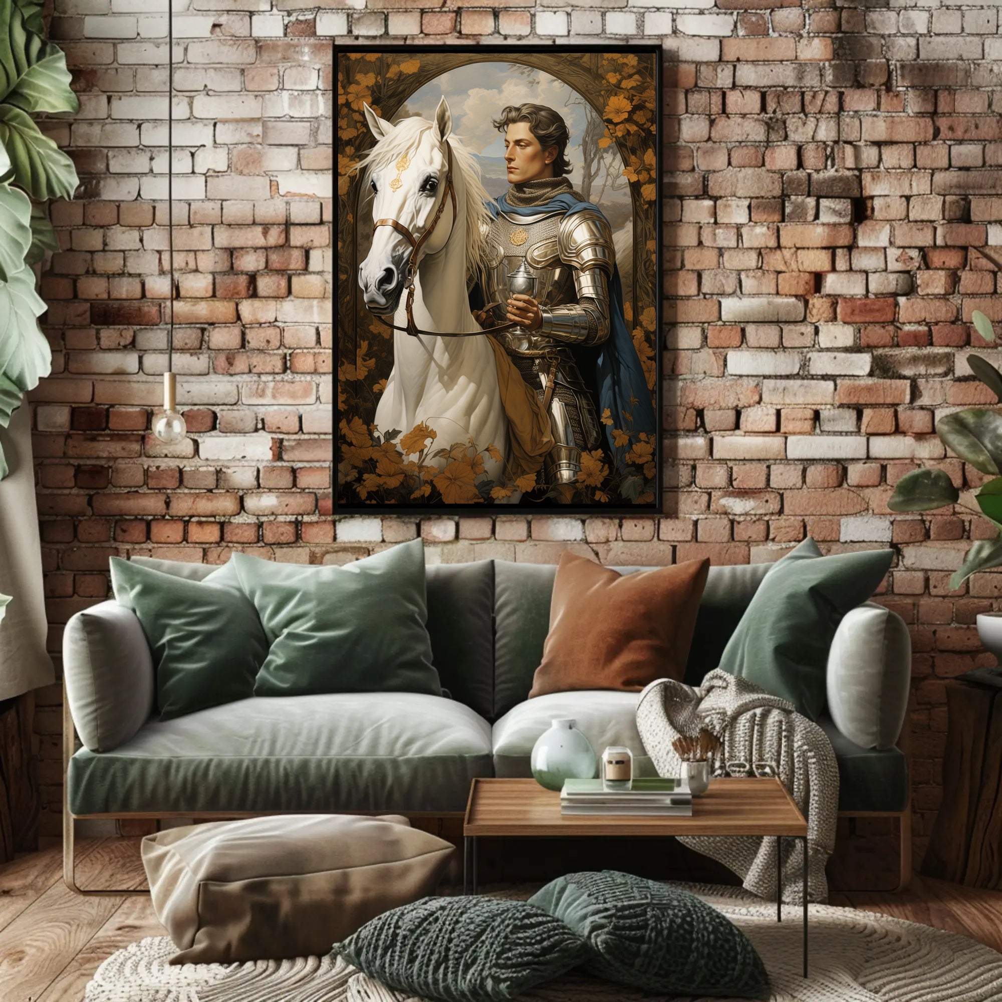 The Knight And His Steed Poster