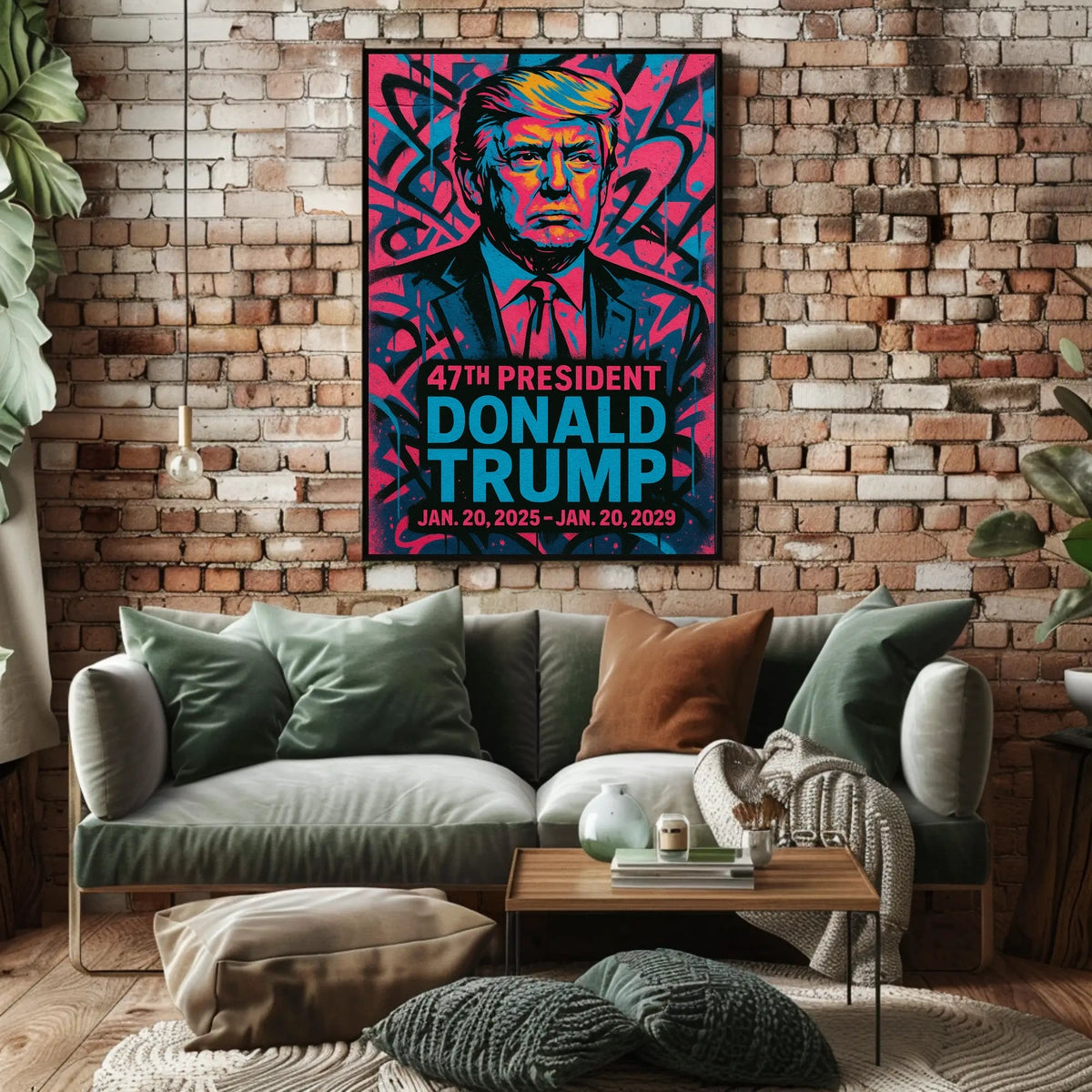 Commanding Colors Donald Trump in Pop Art Poster