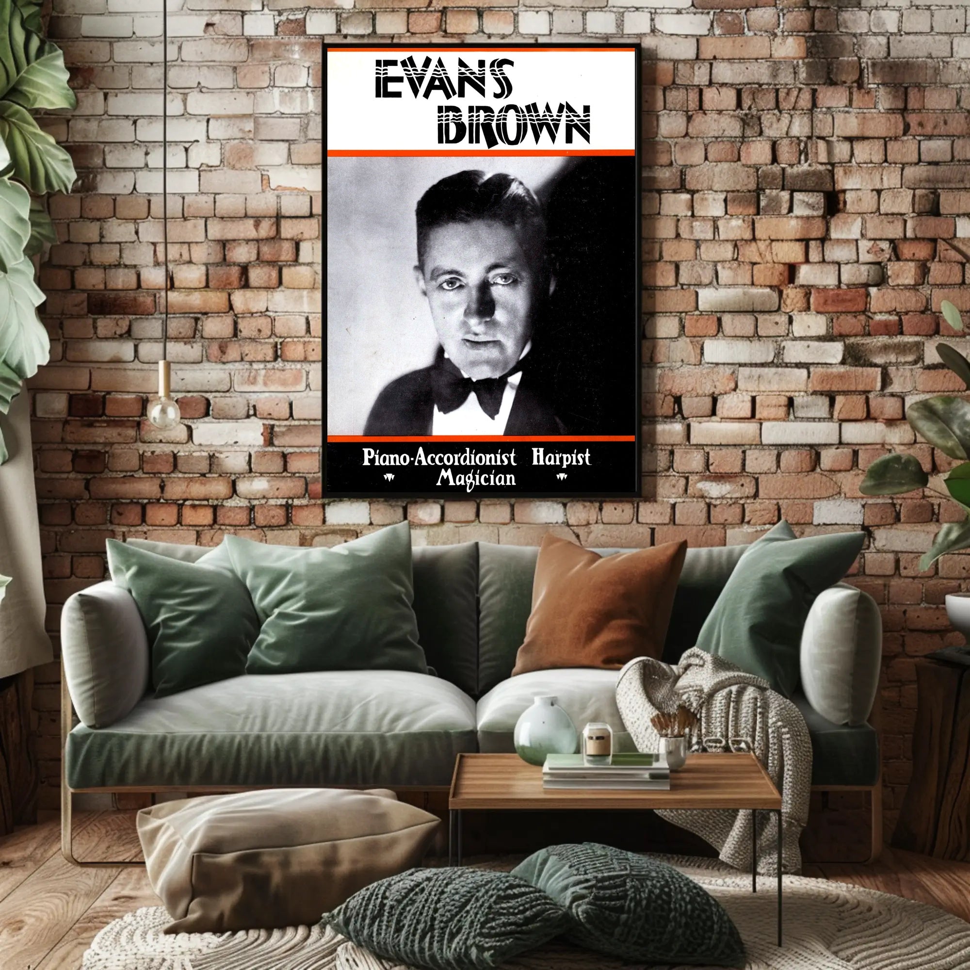 Evans Brown Performer Vintage Cultural Heritage Poster