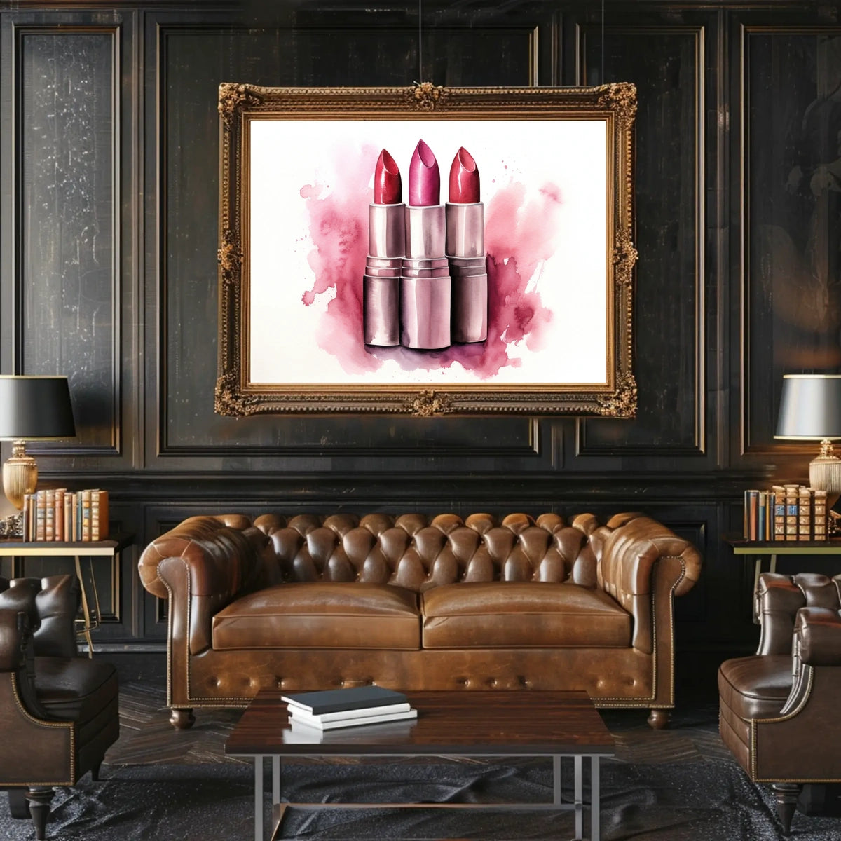 Lipstick Trio – A Splash of Color Poster