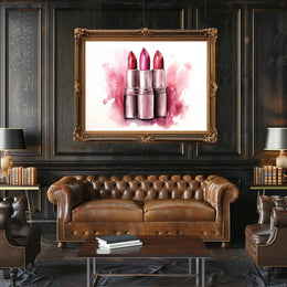 Lipstick Trio – A Splash of Color Poster
