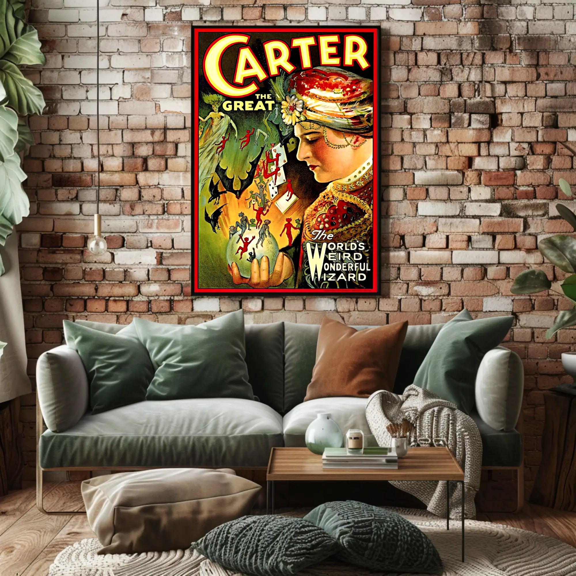 Carter the Great Magic Show Vintage Cultural Poster