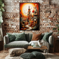 Surreal Dreamlike Cityscape Fantasy or Mythology Poster