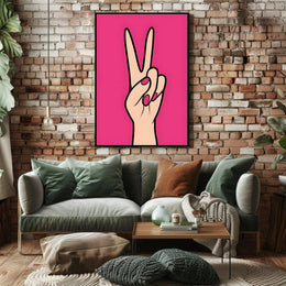 Peace in Pink Poster